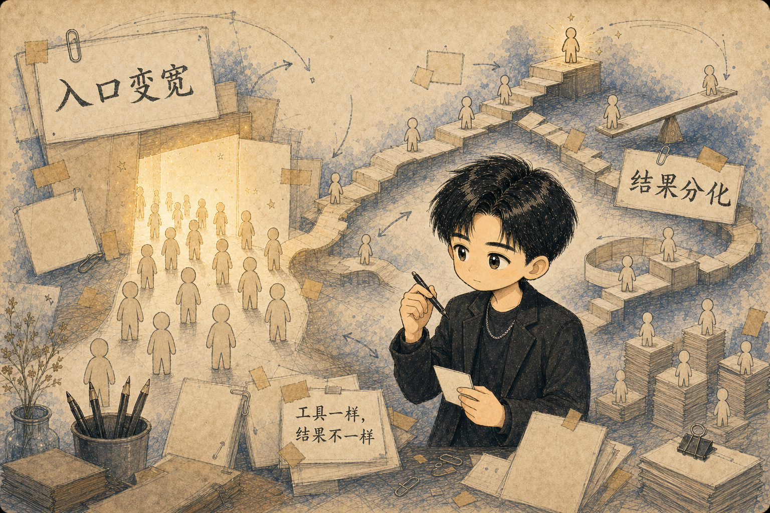 工具普惠，结果分化